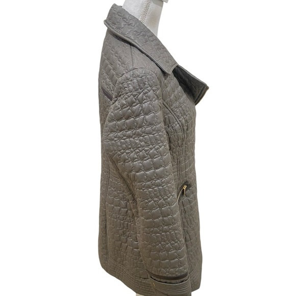 Via Spiga diamond quilted Walker zip up jacket skim latte lightweight medium - Picture 7 of 12